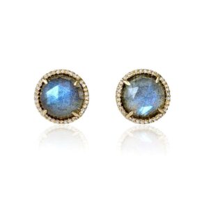 labradorite and diamond earrings