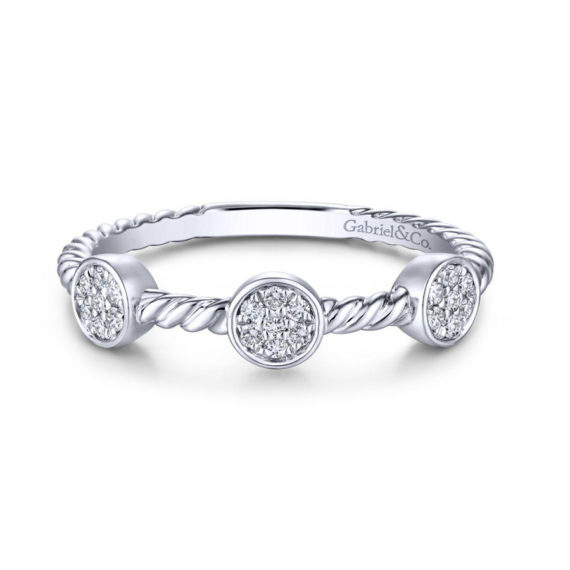 Gabriel &. Co white gold rope ring