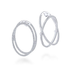 Gabriel & Co oval earrings angled view