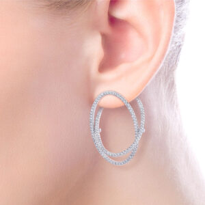 Gabriel &. Co oval earrings closeup