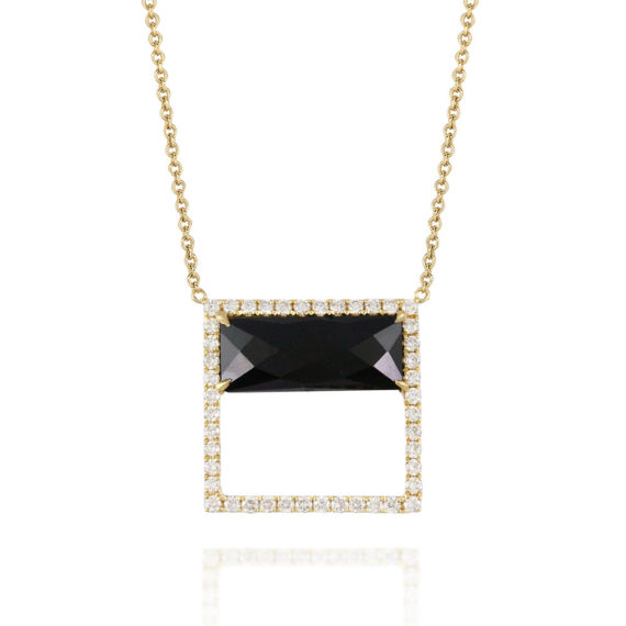 Doves by Doron Paloma black onyx square necklace