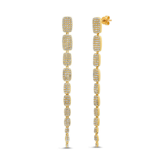 Anne Sisterone pave drop earrings