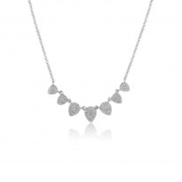 pave leaves necklace