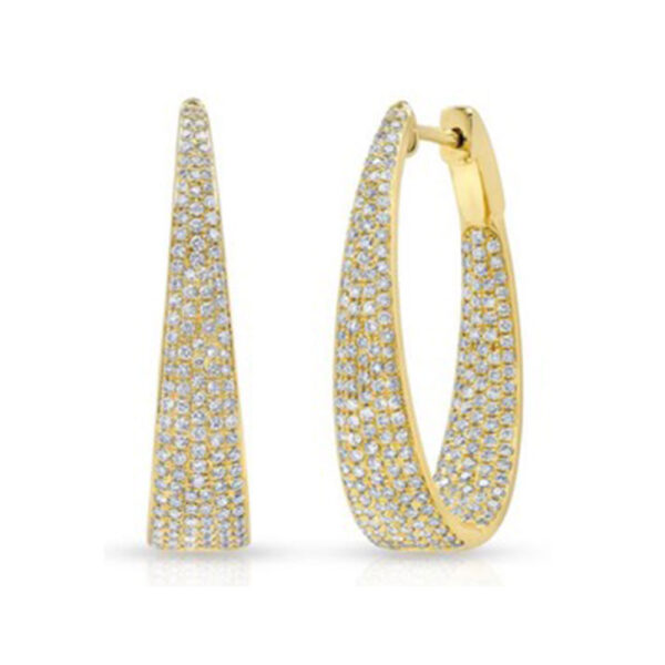 wide pave hoops