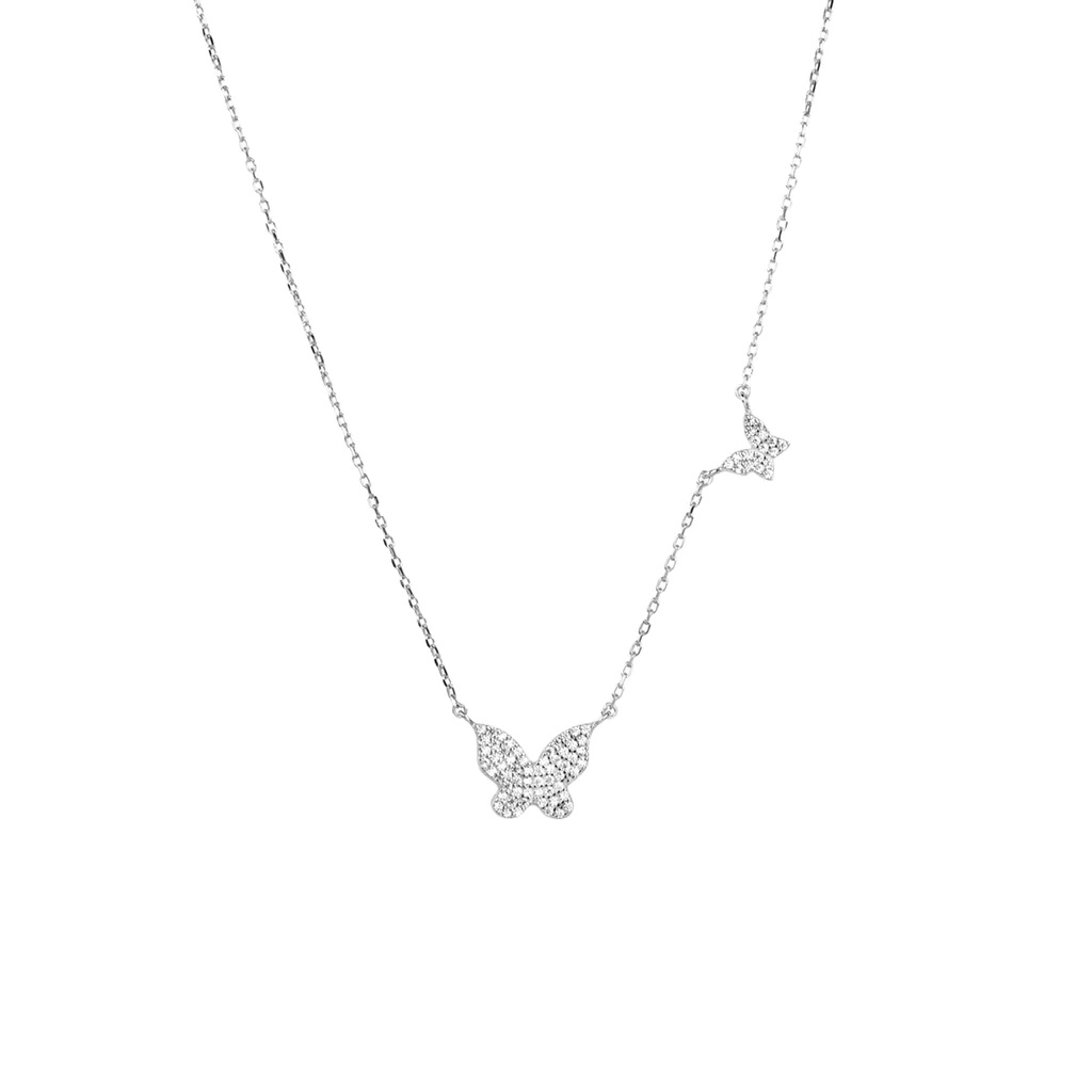 Sterling Double Butterfly Necklace Silver ROCKS Jewelry, Gifts, Home
